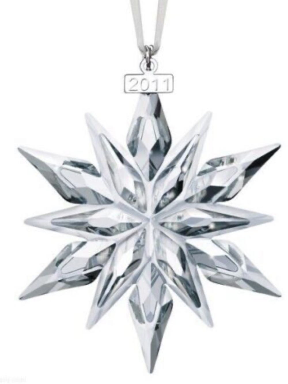 2011 ANNUAL SWAROVSKI CRYSTAL SNOWFLAKE STAR CHRISTMAS ORNAMENT